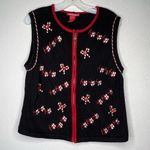 Vintage Merry &‎ Bright Christmas Sweater Vest Black Size XL Photo 4