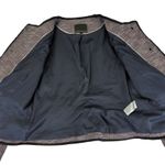 Banana Republic Blazer jacket Tweed Snap Front Women's Size 12 Black with Red Photo 5