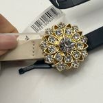 Steve Madden Women’s Ivory Skinny Crystal Flower Detail Belt Size XL NEW Photo 1