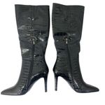 Women’s 6.5 Black Glossy Faux Photo 5