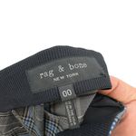 Rag and Bone  Simone Gray Blue Plaid Check Print Ankle‎ Pant Size 00 Photo 9