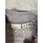 womens ll bean fleece full zip Jacket gray aztec Women's Medium Photo 2