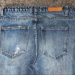 ZARA  distressed ripped cuffed straight leg jeans Photo 8