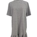 ZARA High Neck Short Sleeve Ruffled Hem Mini Dress Photo 1