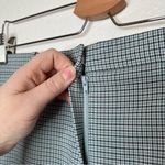 Theory  green blue micro plaid treeca windham wool dress pants trousers size 6 Photo 9