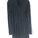 Lunya Womens Nightgown Long Sleeve V Neck Black L Size L Photo 0