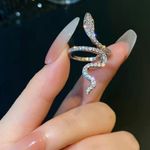 Taylor Swift Rhinestone Snake Ring Silver Jewelry  Reputation Fashion Jewelry NEW Photo 1