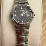 Citizen Eco-Drive Ladies Watch Black Dial WR100 Date Window Stainless Bracelet Photo 0