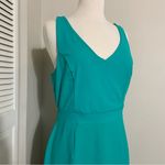 Cynthia Rowley Aquamarine Fitted Nylon Sleeveless Dress L Large Photo 1
