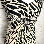 H&M Black & Tan Zebra Print Sleeveless Twist Front Tank Dress Size XS Photo 3