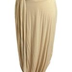 Free People  Daphne Midi Skirt Women’s Size M Neutral Pull-On Stretch Viscose Photo 0