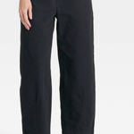 Universal Threads Women's Mid-Rise Barrel Leg Pull-On Pants - Universal Thread™ Black M Photo 0