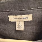Calvin Klein Jeans Pearl Snap Black Denim Button Shirt Photo 1
