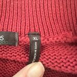 Daisy Fuentes Womens XL Sweater Cardigan Full Zip Red Mock Neck Burgundy Photo 3