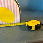 Dabney Lee  Lemon Pink Stripe Single Zip Cosmetic Bag PVC 8.5" Travel Pouch Photo 8