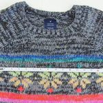 American Eagle Jegging Sweater Size S Gray Wool Blend Snowflake Crew Neck Photo 4