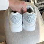 Nike  Air Max 90 White/Pure Platinum/Medium Blue Sneakers in White & Blue Photo 3