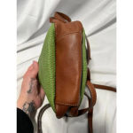 CHAPS Green and Brown Faux Leather Crossbody Bag Photo 8