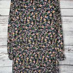 Boden Floral Long Sleeve Dress Black Multicolor Boho Midi 12R Size 12 Photo 0