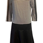 Ralph Lauren Lauren  Drop Waist Women's Dress. Black/White Top. Size Large Photo 0