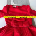 Roman Song Red Quilted Structured Low Sleeve Mini Dress with Bow Sz Small NWT Photo 8