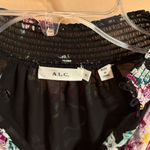 A.L.C. Venetia Silk Top in Black/Purple Size 2 Photo 4