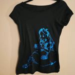 Disney  Alice in Wonderland Y2K Neon Blue Tshirt Photo 0