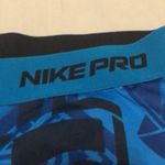 Nike Pro Blue Black Cropped Women Leggings Size Medium Photo 1