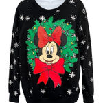 Disney  Minnie Mouse Christmas Holiday Light Up Long Sleeve Sweatshirt Top Photo 0