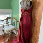 NWT DaVinci #9145 Satin Burgundy Gown ~ Bridesmaid / Black Tie / Evening Sz 10 Red Photo 9