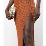 Cult Gaia 💕💕 Demi Crochet Dress ~ Halter Swimsuit Coverup Spice Small M NWT Photo 4