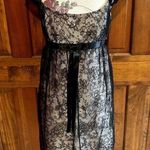 Jessica McClintock Black Lace Satin Dress Women’s Size 10 Vintage Made in USA Photo 0
