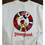 Vintage Disney Designs Mickey Mouse Disneyland Sweatshirt Size XL Made in USA White Photo 1