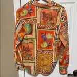 Calypso St. Barth  Orange and Brown Patterned Shirt Photo 5