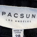 PacSun  Criss-Cross Mini Skirt Grommet Lace Up Flat Front Back Zip Black 28" Photo 2