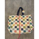 C&C California  Home Large Canvas Tote Colorful Smiley Faces NWT‎ Photo 4