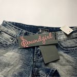 Soundgirl  Women’s Short Denim Embellished Pockets Shorts Sz 1 Photo 8