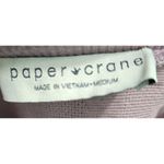 Paper Crane  Quilted Pullover Cropped Sweatshirt‎ Textured Lavender Medium Photo 2