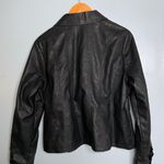 Cato Black Faux Leather Moto Jacket with Zipper Accents XL Photo 3