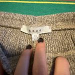 Gaze Ribbed Knit Shorts with Ruched Tie Sides in Heathered Grey Beige size XS Tan Photo 2