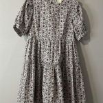 THE KORNER Floral Mini Dress Small Multicolor Gardencore Ruffle Boho Chic Casual Photo 1