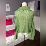 H&M Green Open-Knit Women's Sweater Photo 1