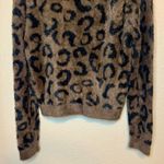 Bella Dahl Fuzzy Leopard Print Sweater From Revolve Brown Black Size Small Photo 9