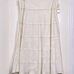 Style & Co 100% Linen Tiered Midi Skirt Women’s Size 14 Color is Ecru Summer Photo 0