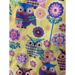 UA Scrubs Nurse Top XL Yellow Owls Floral V Neck Veterinary Dental Healthcare Photo 2