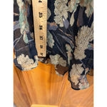 Polo Ralph Lauren Silk Floral Ruffle Midi Dress Black Beige 10 Romantic Boho Photo 6