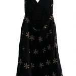 ZARA SIZE M WOMEN Embroidered Dress Black HALTER NECK Photo 3