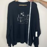 Z Supply BNWT  Black Crewneck Sweatshirt Wine Cheese Club Embroidery Women’s XL Photo 1