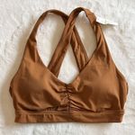 Aerie NWT Offline by Real Me Ruched Sports Bra in Carmel - Size: Small Photo 0