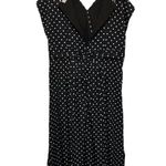 Eshakti  Black and White Polka Dot Faux Wrap Maxi Dress Size 24W Photo 2